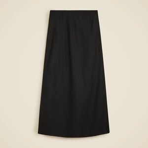 J Crew Gwyneth slip skirt in linen, Black - M